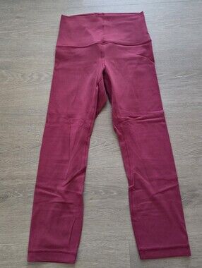 Lululemon Align Crop 21 Red 4 Leggings Tights Capris